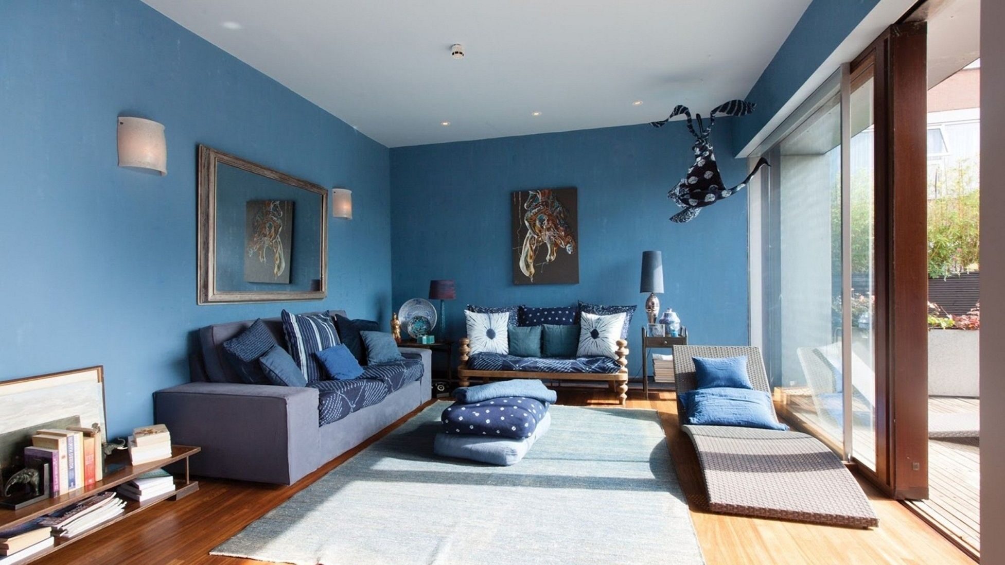 Calming Blue Living Room